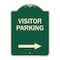 Signmission Reserved Parking Visitor Parking Arrow Pointing Right Heavy-Gauge Alum Sign, 24" x 18", G-1824-23023 A-DES-G-1824-23023 - alternate 1